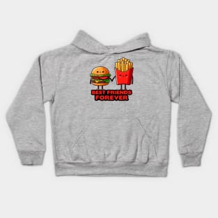 Hamburger and French Fries Best Friends Forever Kids Hoodie